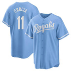 Kansas City Royals #11 Maikel Garcia Player Light Blue CONTON Home Game Stitched Jerseys
