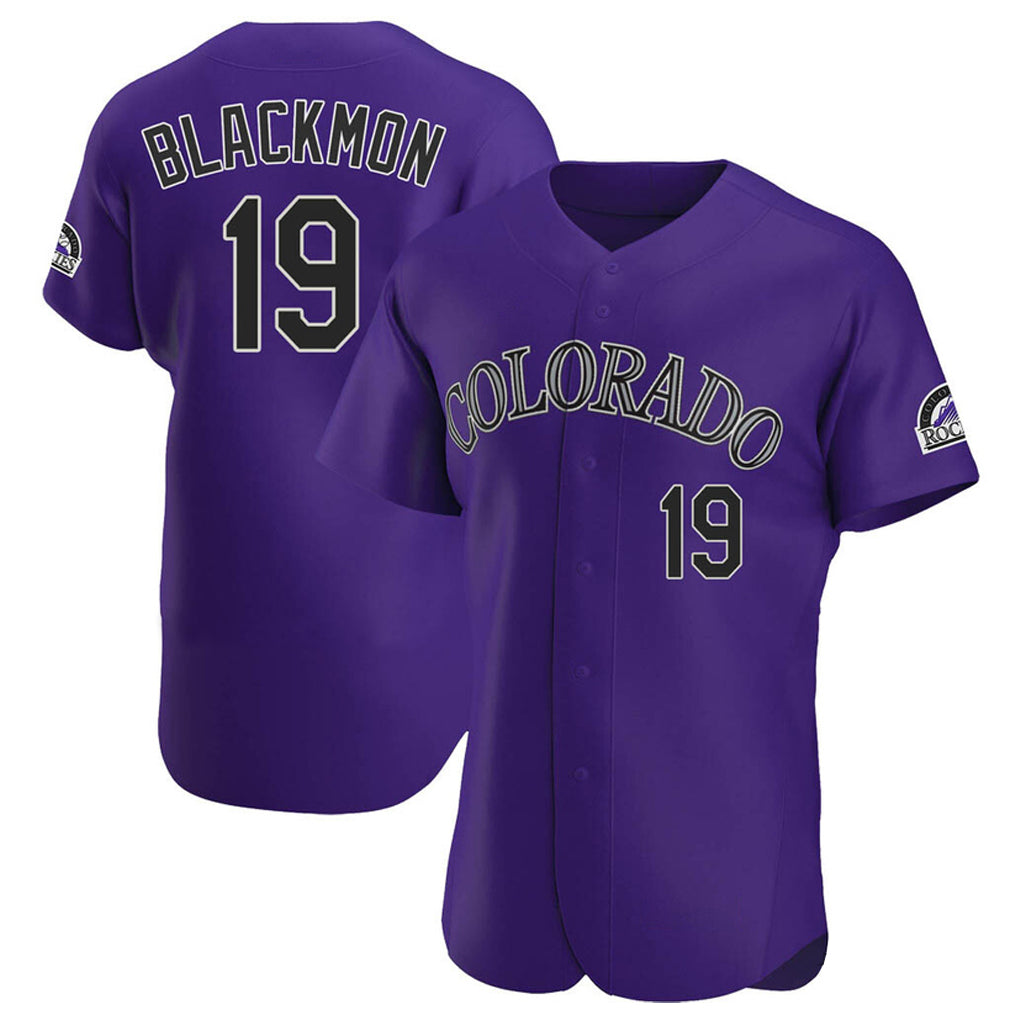 Colorado Rockies #19 Charlie Blackmon Player Purple CONTON Limited Elite Home Stitched Jerseys