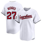 Cleveland Guardians #27 Austin Hedges Player White CONTON Limited Home Stitched Jerseys