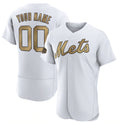 Custom New York Mets Active Player White CONTON 2022 All-Star Flex Base Stitched Jersey