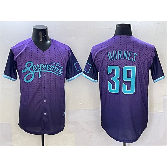 Arizona Diamondbacks #39 Corbin Burnes Purple CONTON 2025 City Connect Limited Stitched Jersey