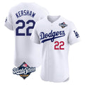 Los Angeles Dodgers #22 Clayton Kershaw Player White CONTON World Series Limited Elite Stitched Jerseys