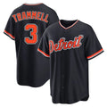 Detroit Tigers #3 Alan Trammell Player Navy CONTON Home Game Stitched Jerseys