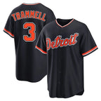 Detroit Tigers #3 Alan Trammell Player Navy CONTON Home Game Stitched Jerseys