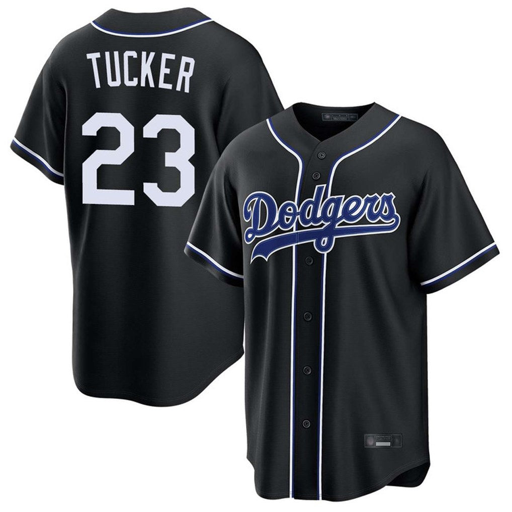 Los Angeles Dodgers #23 Kyle Tucker Player Black CONTON Carbon Limited Home Stitched Jerseys