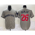 Minnesota Twins #26 Max Kepler Gray CONTON Cool Base Stitched Jersey