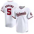 Washington Nationals #5 CJ Abrams White CONTON Home Limited Player Jersey