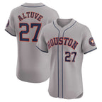 Houston Astros #27 Jose Altuve Gray CONTON Road Elite Player Jersey