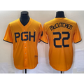 Pittsburgh Pirates #22 Andrew McCutchen Gold CONTON 2023 City Connect Stitched Jersey
