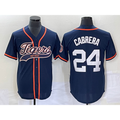 Detroit Tigers #24 Miguel Cabrera Navy CONTON Cool Base Stitched Jersey