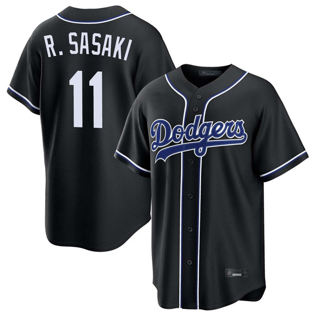 Los Angeles Dodgers #11 Roki Sasaki Player Black CONTON Carbon Limited Home Stitched Jerseys
