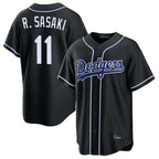 Los Angeles Dodgers #11 Roki Sasaki Player Black CONTON Carbon Limited Home Stitched Jerseys