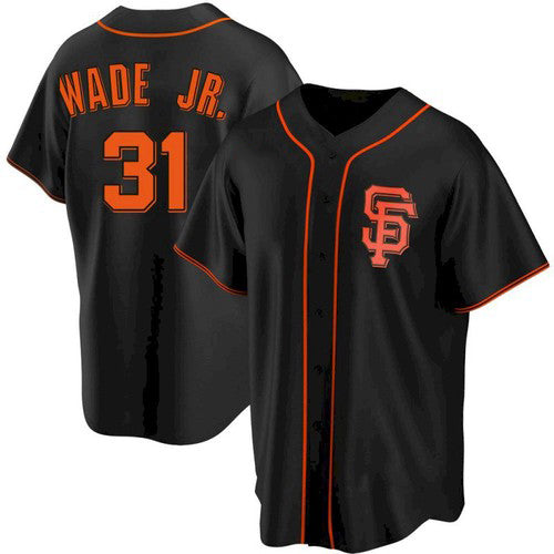 San Francisco Giants #31 LaMonte Wade Jr Black CONTON Replica Alternate Jersey