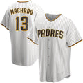 San Diego Padres #13 Manny Machado White CONTON Home Replica Player Jersey