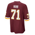 W.Football Team #71 Charles Mann Burgundy CONTON Retired Player Jersey