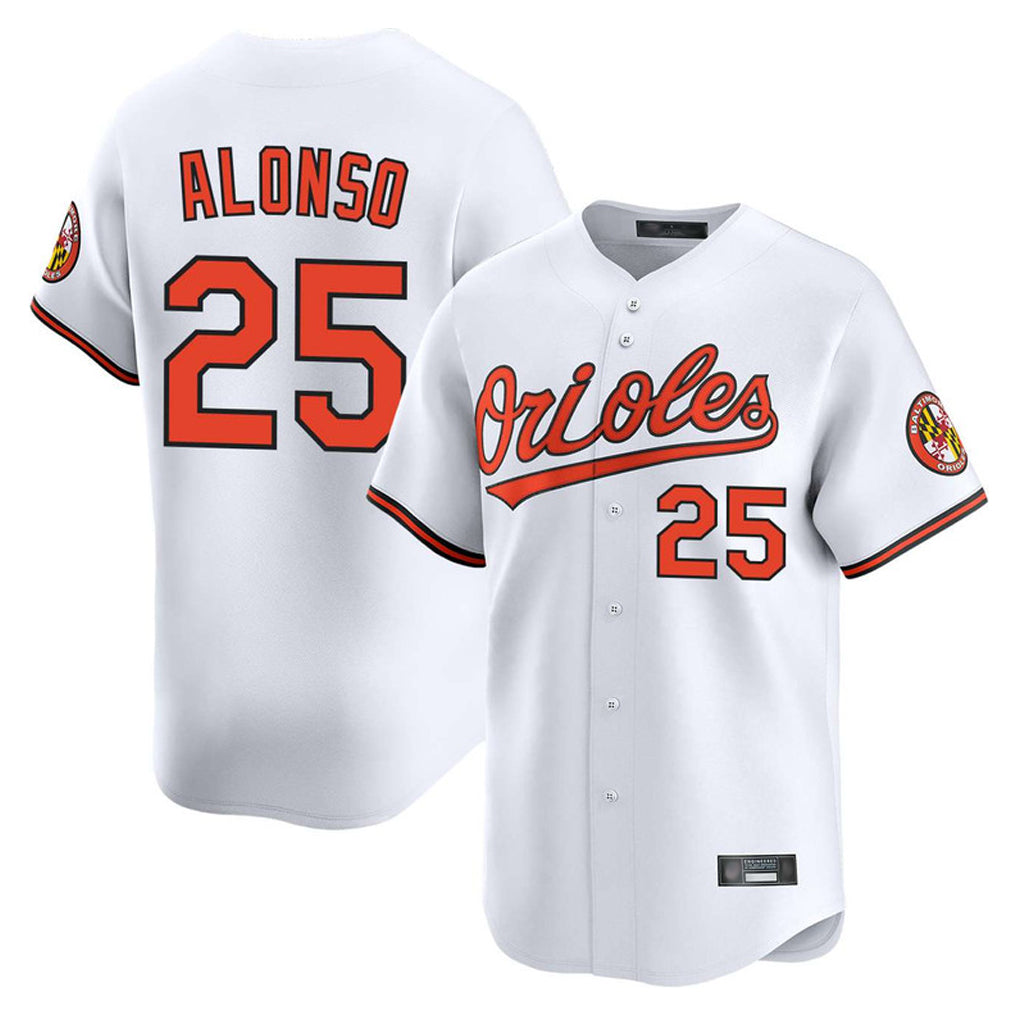 Baltimore Orioles #25 Pete Alonso Player White CONTON Limited Home Game Stitched Jerseys