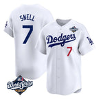 Los Angeles Dodgers #7 Blake Snell Player White CONTON Game Limited World Series Home Stitched Jerseys
