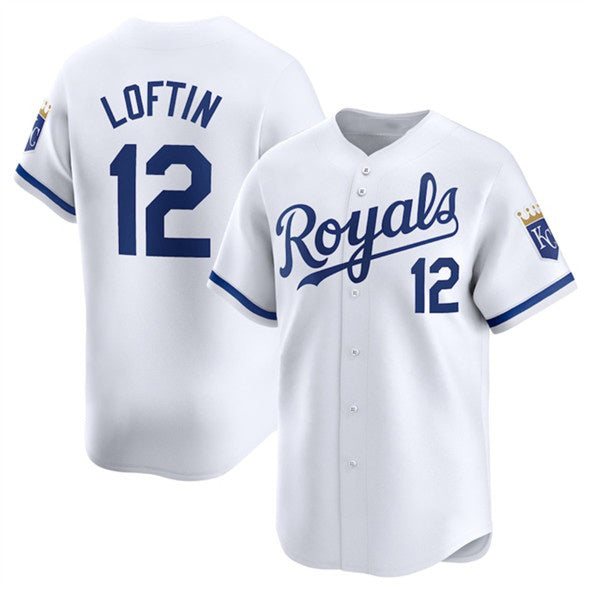Kansas City Royals #12 Nick Loftin White CONTON 2024 Home Limited Stitched Jersey
