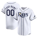 Custom Tampa Bay Rays Active Player White CONTON Home Limited Stitched Jersey