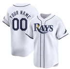 Custom Tampa Bay Rays Active Player White CONTON Home Limited Stitched Jersey