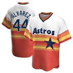 Houston Astros #44 Yordan Alvarez Player Rainbow Cooperstown Collection CONTON T-shirt Stitched Jerseys