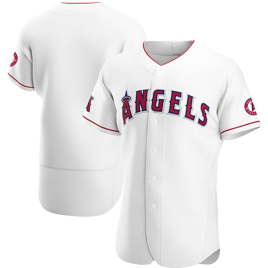 Los Angeles Angels White CONTON Home Authentic Team Jersey