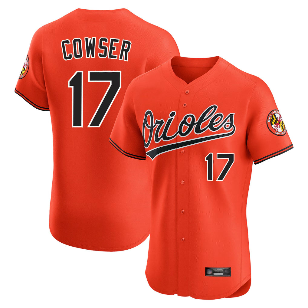Baltimore Orioles #17 Colton Cowser Player Orange CONTON Limited Elite Home Game Stitched Jerseys