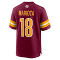 W.Commanders #18 Marcus Mariota Burgundy CONTON Game Jersey