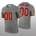 Custom W.Redskins Gray CONTON Inverted Legend Jersey