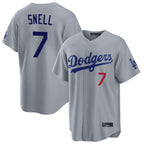 Los Angeles Dodgers #7 Blake Snell Player Gray CONTON Game Home Stitched Jerseys