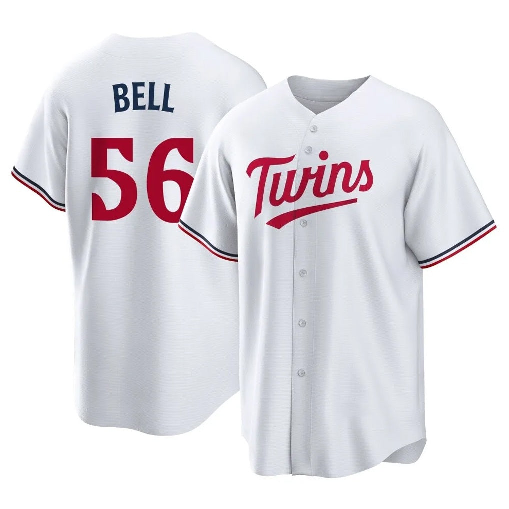 Minnesota Twins #56 Josh Bell Player White CONTONHome Game Stitched Jerseys