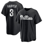 Philadelphia Phillies #3 Bryce Harper Black CONTON Lights Out Limited Stitched Jersey