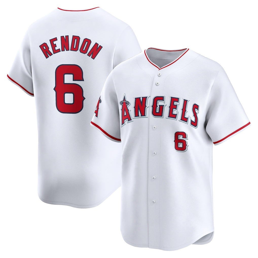 Los Angeles Angels #6 Anthony Rendon White CONTON Home Limited Player Jersey