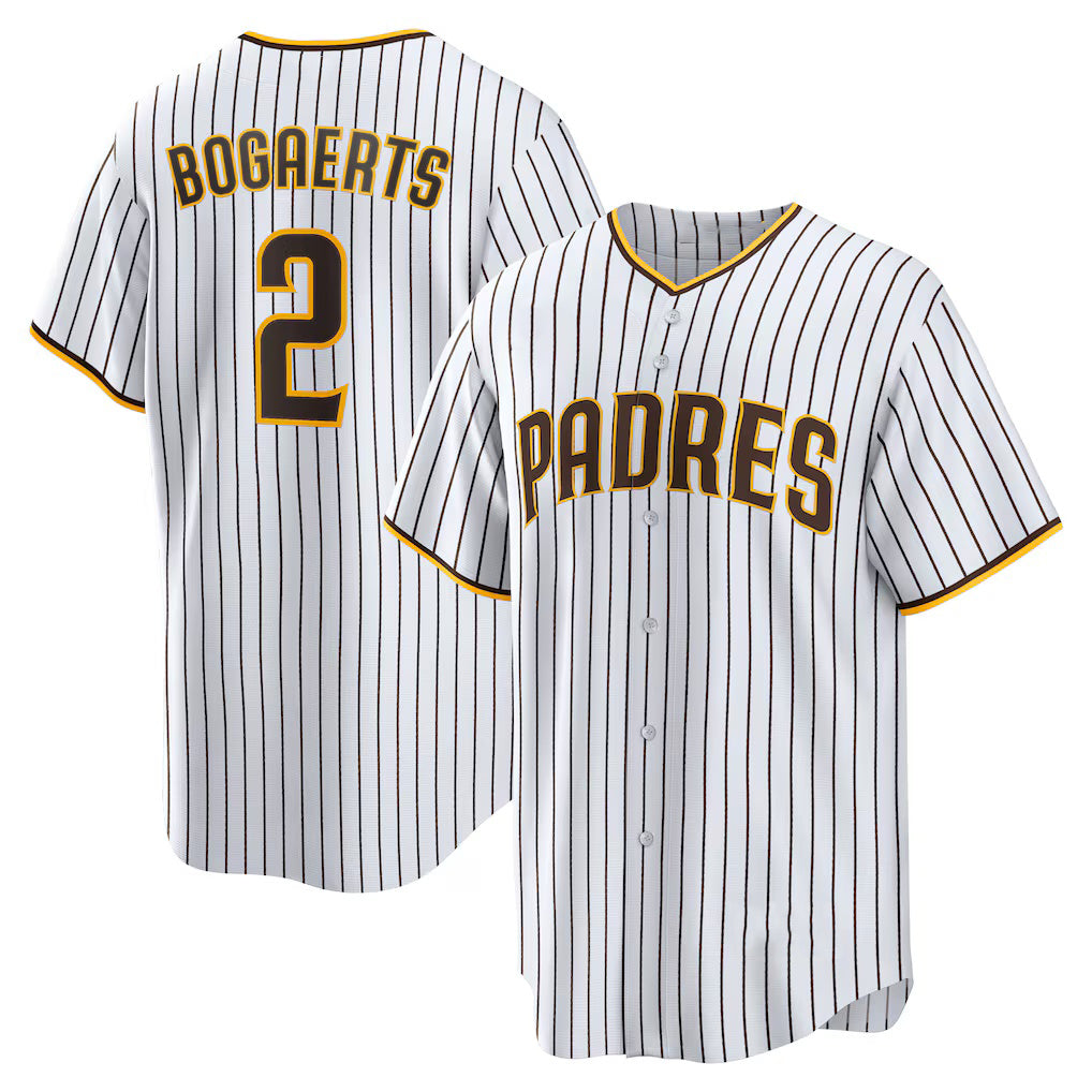 San Diego Padres #2 Xander Bogaerts White-Brown CONTON Home Official Replica Player Jersey
