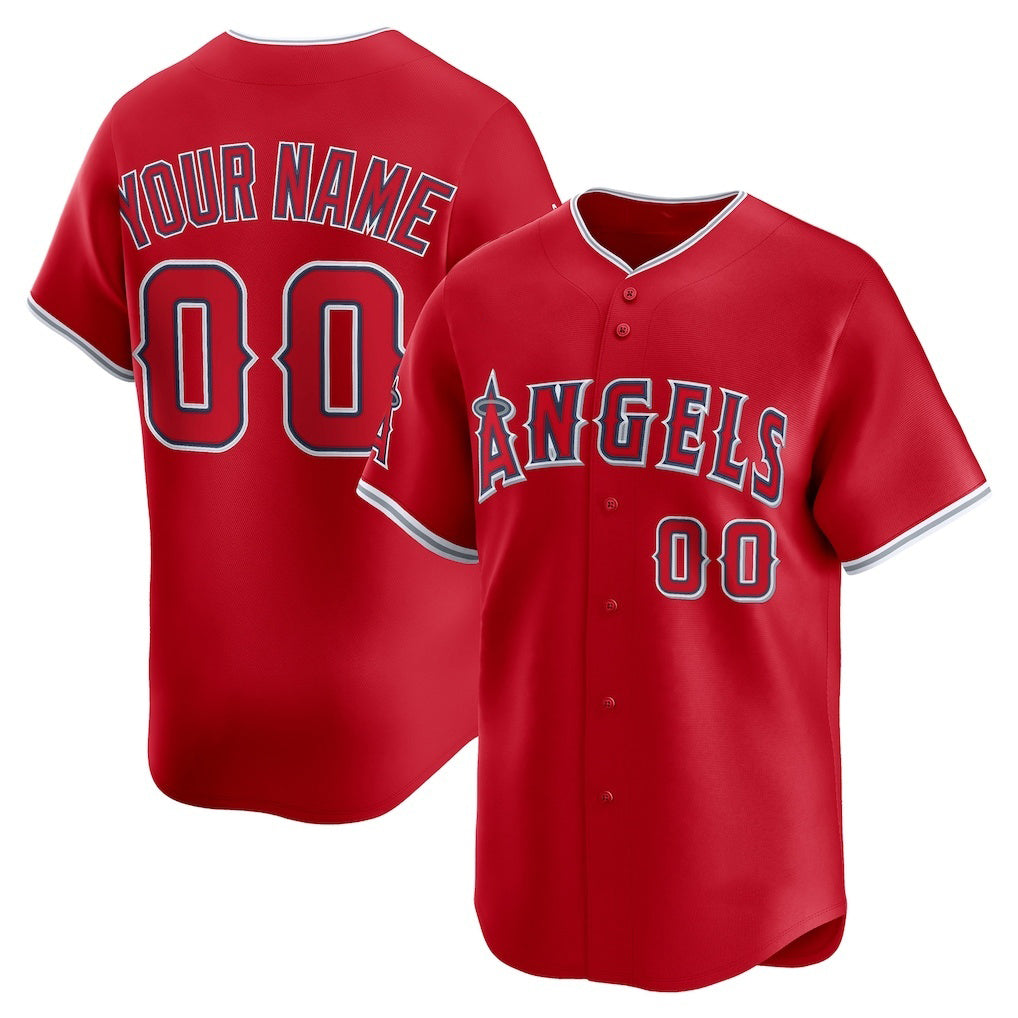 Custom Los Angeles Angels Red CONTON Alternate Limited Jersey