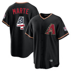 Arizona Diamondbacks #4 Ketel Marte Player Black CONTON USA 250 Fourth of July Game Home Stitched Jerseys