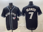 Toronto Blue Jays #7 Kazuma Okamoto 2026 Fashion Replica Black CONTON Out Stitched Jersey
