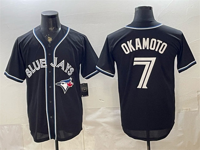 Toronto Blue Jays #7 Kazuma Okamoto 2026 Fashion Replica Black CONTON Out Stitched Jersey