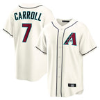 Arizona Diamondbacks #7 Corbin Carroll Player Cream CONTON Home Game Stitched Jerseys