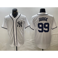 New York Yankees #99 Aaron Judge White CONTON Fashion Cool Base Jersey