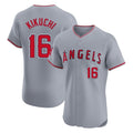 Los Angeles Angels #16 Yusei Kikuchi Player Gray CONTON Home Limited Elite Stitched Jerseys