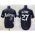 Houston Astros #27 Jose Altuve Black CONTON Gothic 'Houston Born Barrio Raised' Limited Stitched Jersey