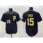 Pittsburgh Pirates #15 Oneil Cruz Black CONTON 2025 Limited Stitched Jersey