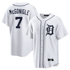Detroit Tigers #7 Kevin McGonigle Player White CONTON Home Game Stitched Jerseys