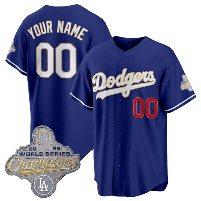 Custom Los Angeles Dodgers ACTIVE PLAYER Royal CONTON 2026 Alternate Gold Collection Stadium Stitched Jersey