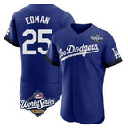 Los Angeles Dodgers #25 Tommy Edman Player Royal CONTON World Series City Connect Elite Home Stitched Jerseys