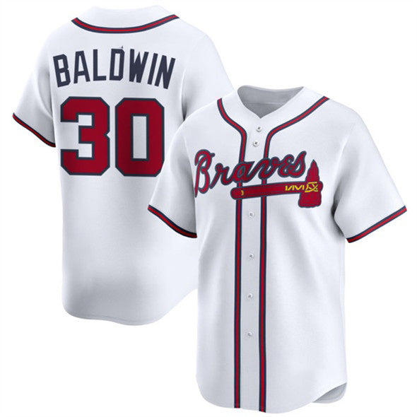 Atlanta Braves #30 Drake Baldwin White CONTON 2025 Home Limited Stitched Jersey