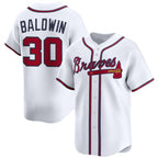 Atlanta Braves #30 Drake Baldwin White CONTON 2025 Home Limited Stitched Jersey