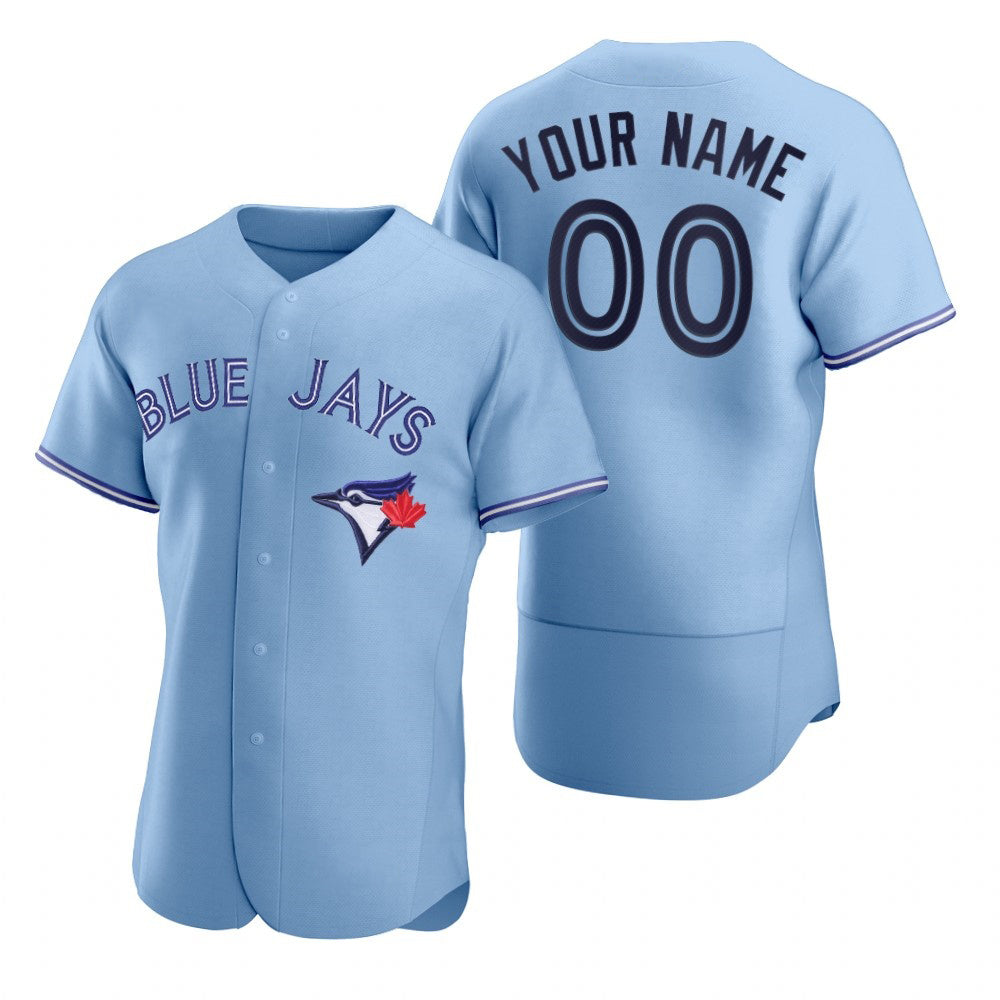 Custom Toronto Blue Jays Light Blue CONTON Stitched Flex Base Jersey