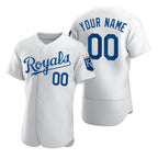 Custom Kansas City Royals White CONTON 2020 Stitched Flex Base Jersey